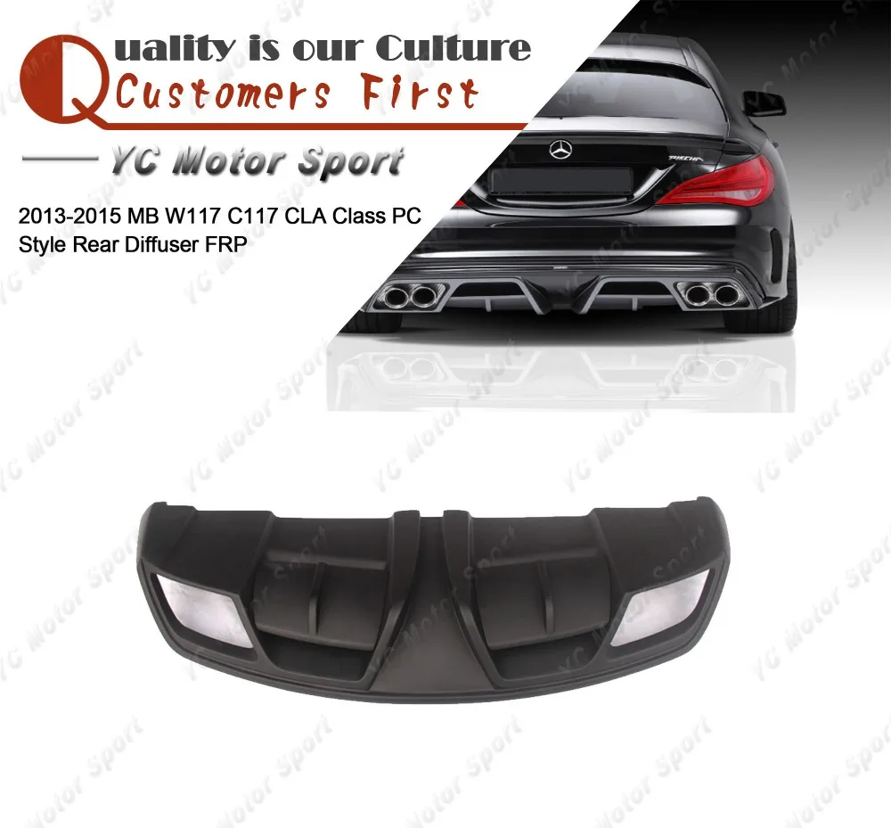 

Car Accessories FRP Fiber Glass PC Style Rear Diffuser Fit For 2013-2015 MB W117 C117 CLA Class Rear Diffuser Lip