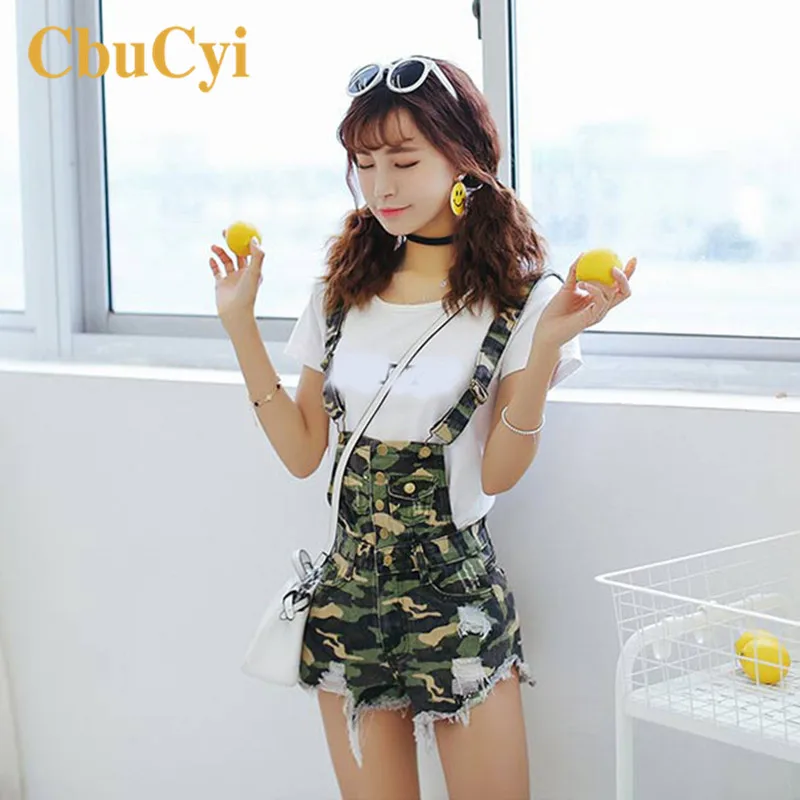 CbuCyi Для женщин Playsuit Джинсовые комбинезоны для Bodycon Короткие Rompers s комбинезон