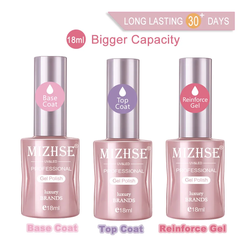 MIZHSE набор УФ-гелей для маникюра Esmaltes Permanentes матовая основа верхнее покрытие для ногтей усиленный клей лаки для ногтей
