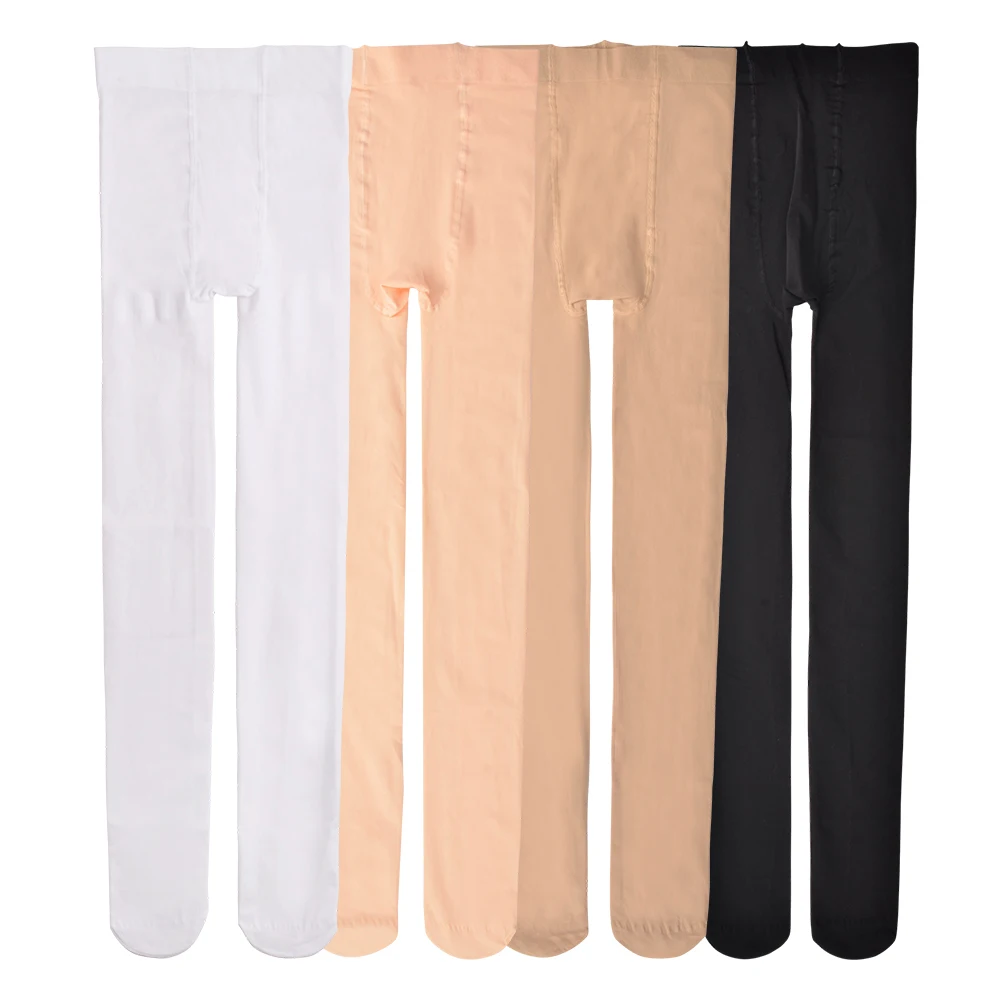 Весна 2018 белые детские колготки телесного цвета танцевальные для балета