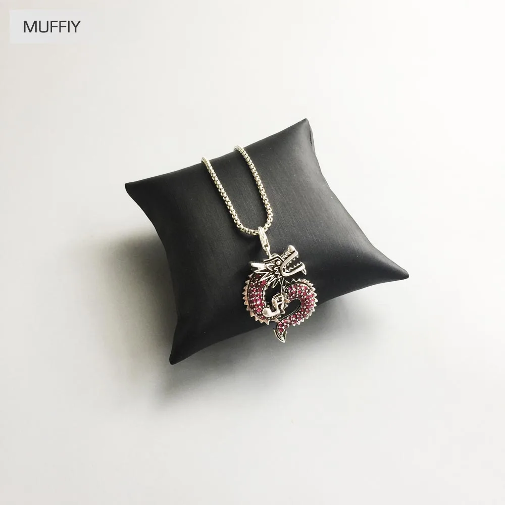 Модный кулон с красным драконом, стильные Glam модные ювелирные изделия для женщин, подарок Ts из 925 пробы серебра, выгодное предложение
