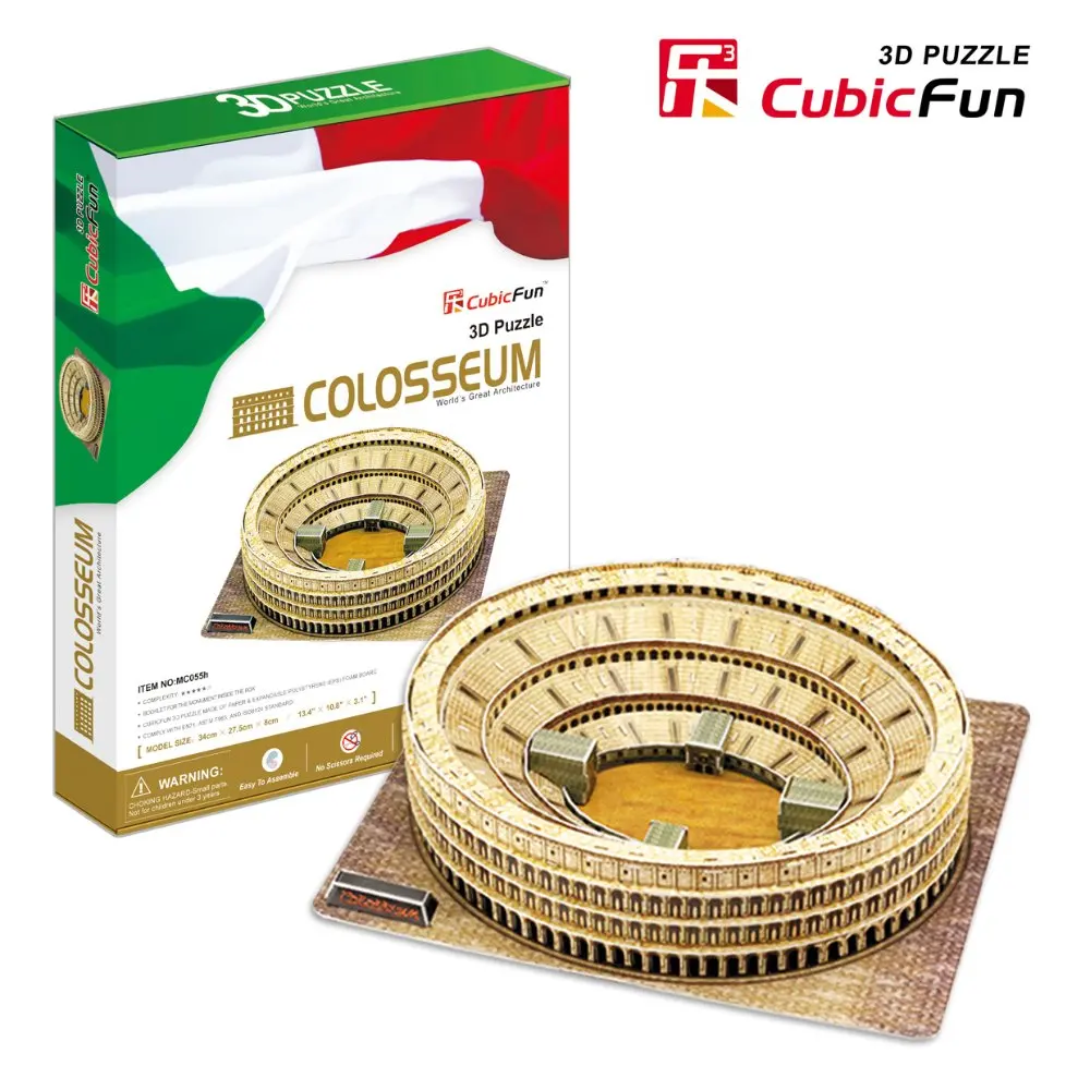 Cubicfun 3d puzzle paper building model jigsaw game diy toys Colosseum MC055h | Игрушки и хобби
