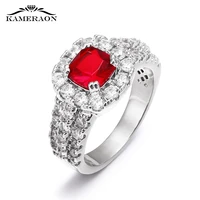 luxury full aaa zircon rings red blue green pink stone for women fashion jewelry wedding engagement stylish decorations gifts