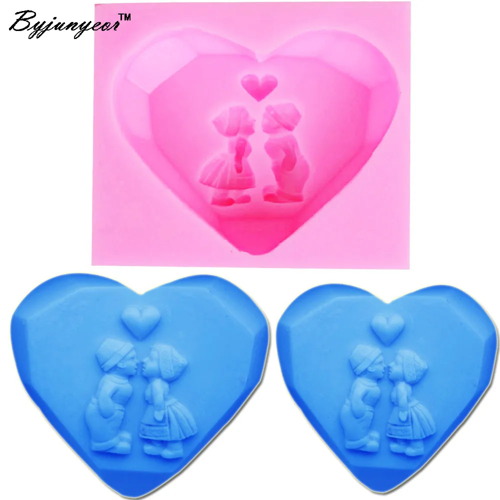 S040 Lover мальчик и девочка 3D соевый воск для свечей ароматическая прессформа для мыла Силиконовые формы ручной работы штукатурка Смола глина для украшения дома