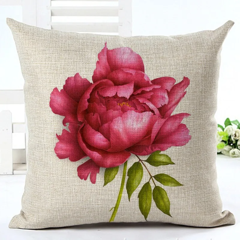 Модные диванные подушки в американском стиле для дома с цветочным принтом