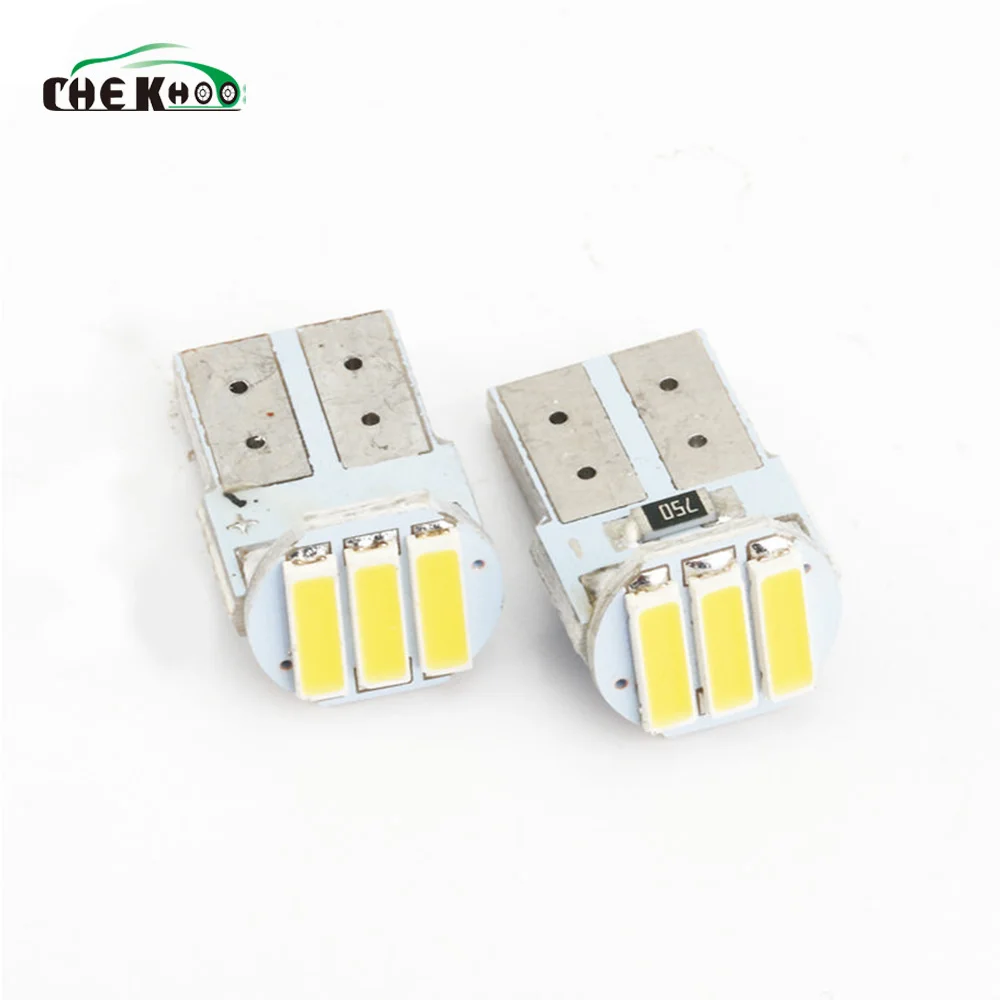 100 шт. автомобильный светильник T10 3smd 7020 светодиодные лампы для чтения