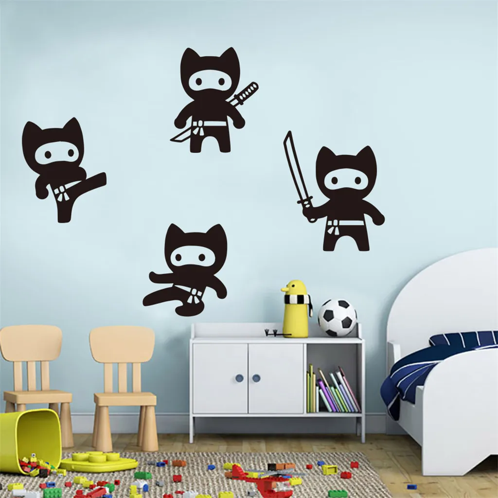 Японский самурайский мультфильм мобильный креативный наклейки на стену