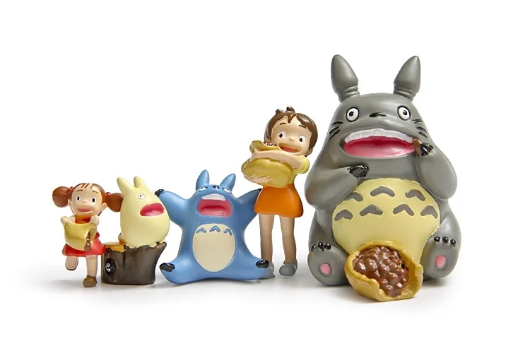 Япония стиль смолы Хаяо Миядзаки синяя фигурка totoro маленькие украшения Настольные горшечные украшения сада ремесла миниатюры подарки
