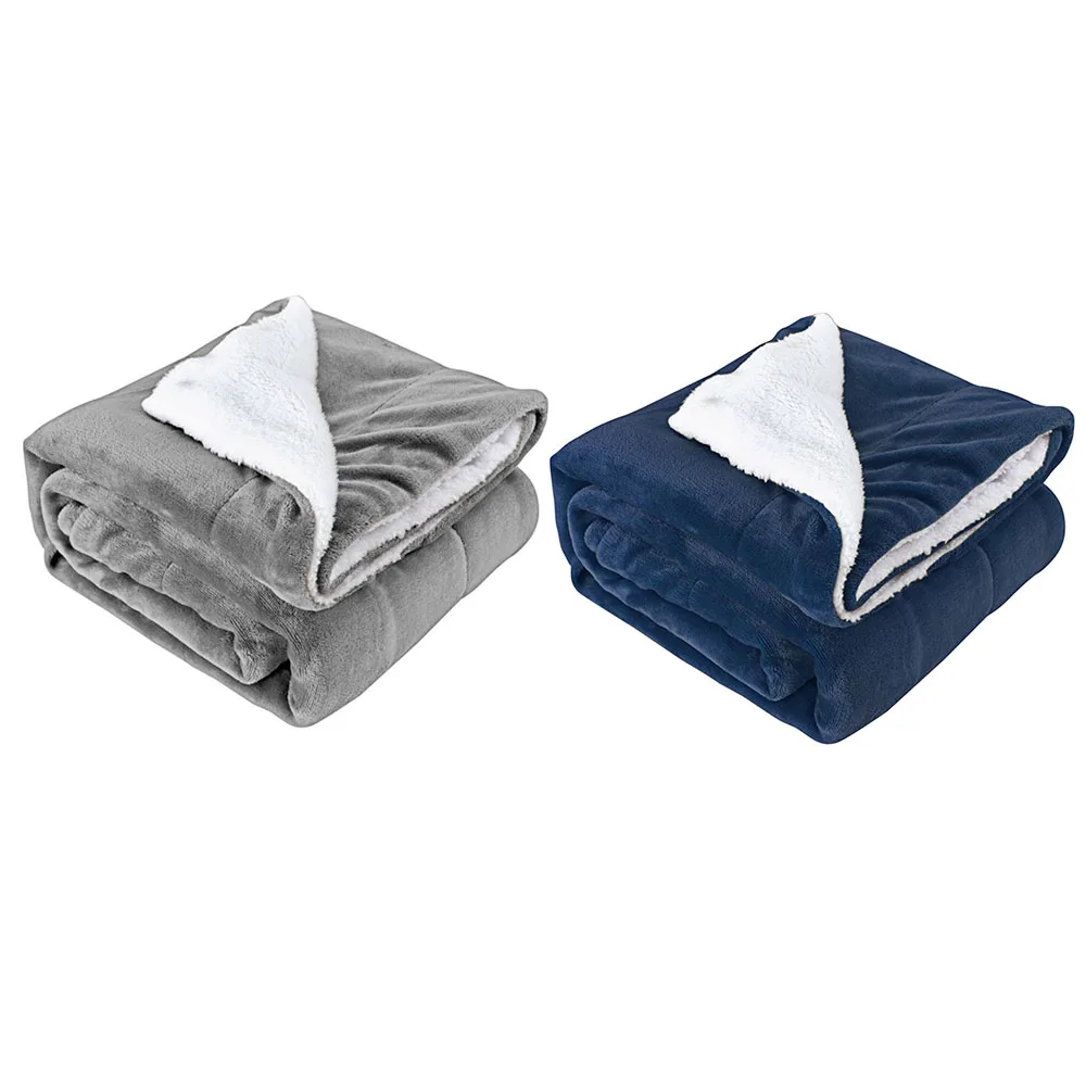 

Double Layers Flannel Blanket Adult Sofa Bed Couch Soft Thick Throw Blanket