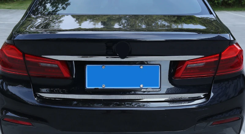 Для BMW 5 серии G30 2017 2018 крышка багажника из нержавеющей стали и молдинговая заднего
