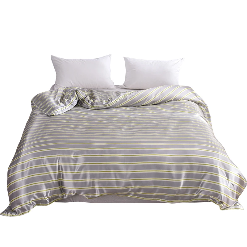 Bonenjoy 1 шт. полосатый пододеяльник queen King size сатиновый Шелковый пододеяльник клетчатый полосатый сатиновый пододеяльник для дома спальни