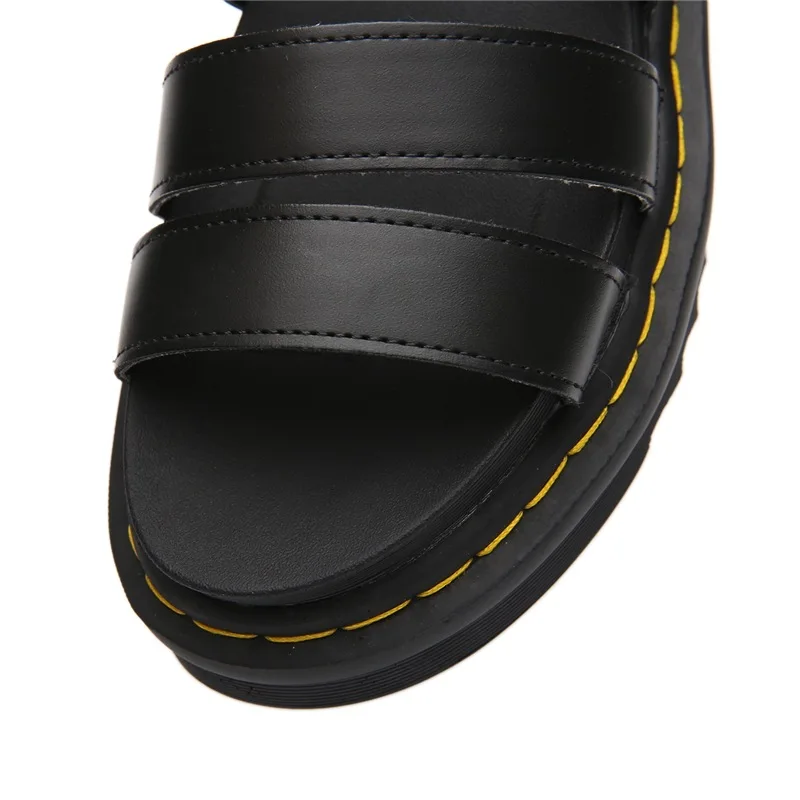 

Summer Fashion Halloween Sandals Black Women Shoes Cross Straps Open Toe Platform Sandals Casual Shoes Buckle Flat Female Shoes