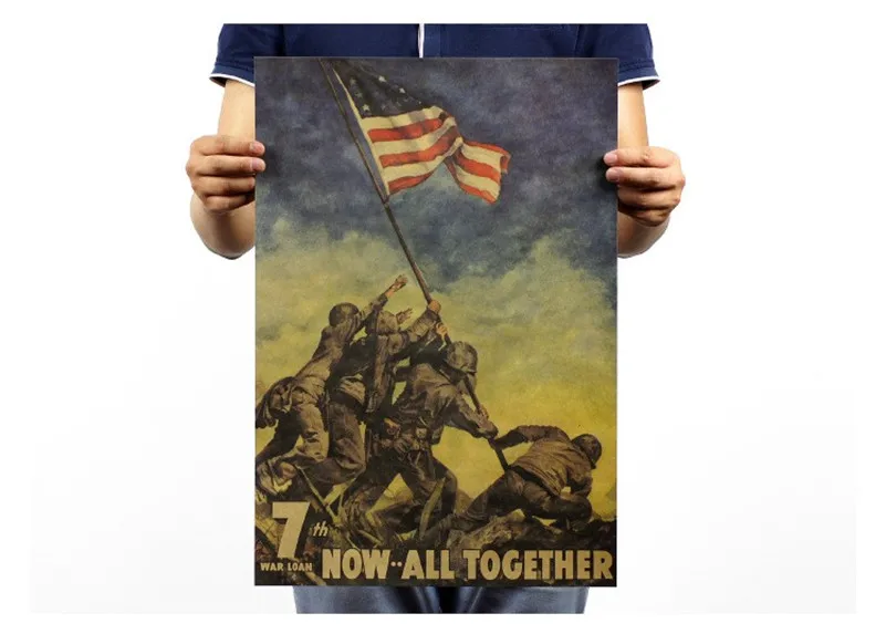 Винтажный Ретро плакат крафт-бумага бумага во время Второй мировой войны