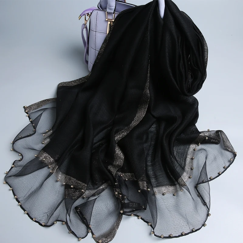 Женский Шелковый шерстяной шарф с вышивкой новинка 2019 шелковый для женщин