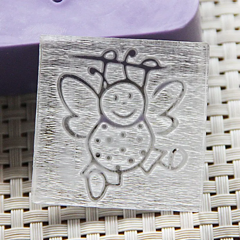 0234(5x5cm) Ручной работы смолы мыловарение штамп плесень прозрачный Diy органическое стекло мыло печать с ручкой акриловые главами на заказ - Цвет: 0234(5x5cm)