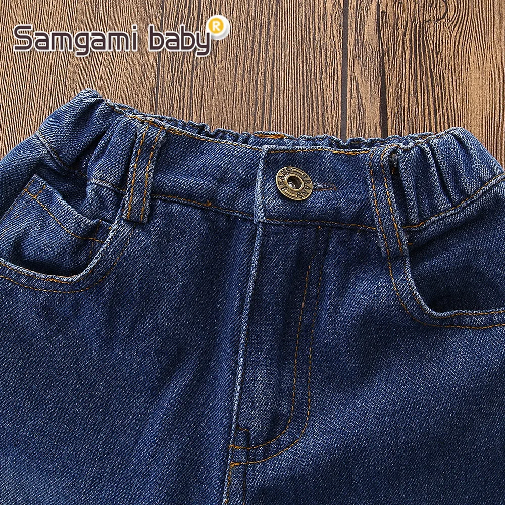SAMGAMI комплекты одежды для маленьких девочек чистые белые топы детские брюки с