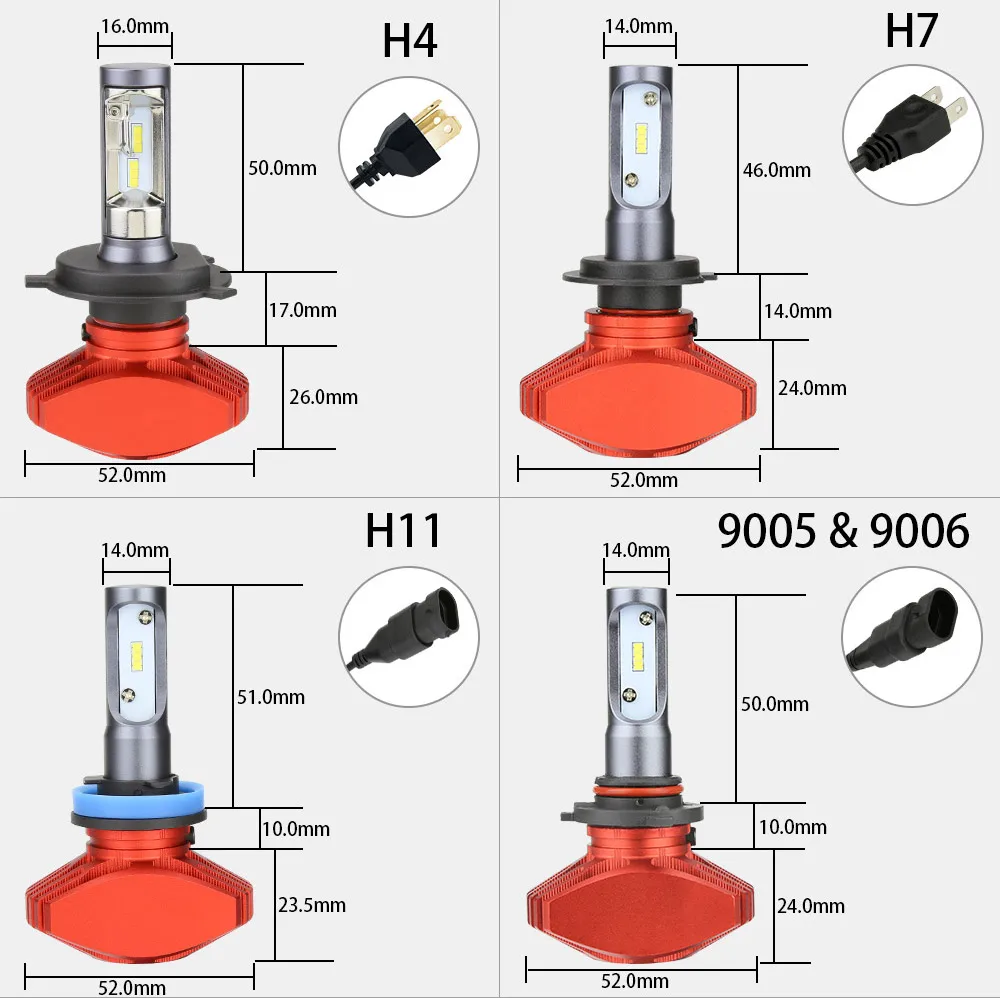 Zdatt фар H4 H7 H8 H9 H11 9005 HB3 9006 HB4 9003 HB2 Светодиодные лампы свет автомобиля 12 В 6000 К 8000Lm 12000Lm удара светодиодные лампы автомобилей светодиодные лампы для авто
