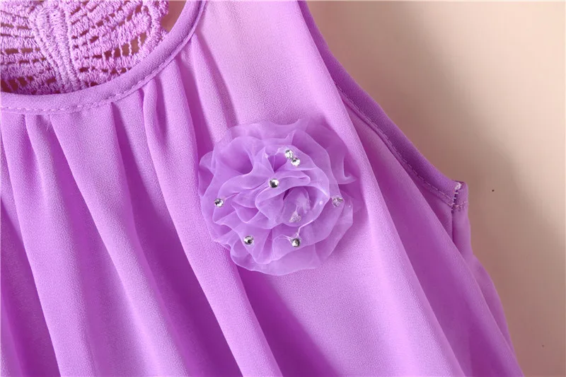 Лето 2020 детская одежда платье без рукавов вечерние платья для девочек с цветами