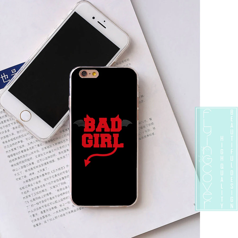 Чехол Bad Good Girl Best Friend Прозрачный Мягкий ТПУ силиконовый чехол для iPhone X 7 8 Plus 5S 5 SE 6 6S