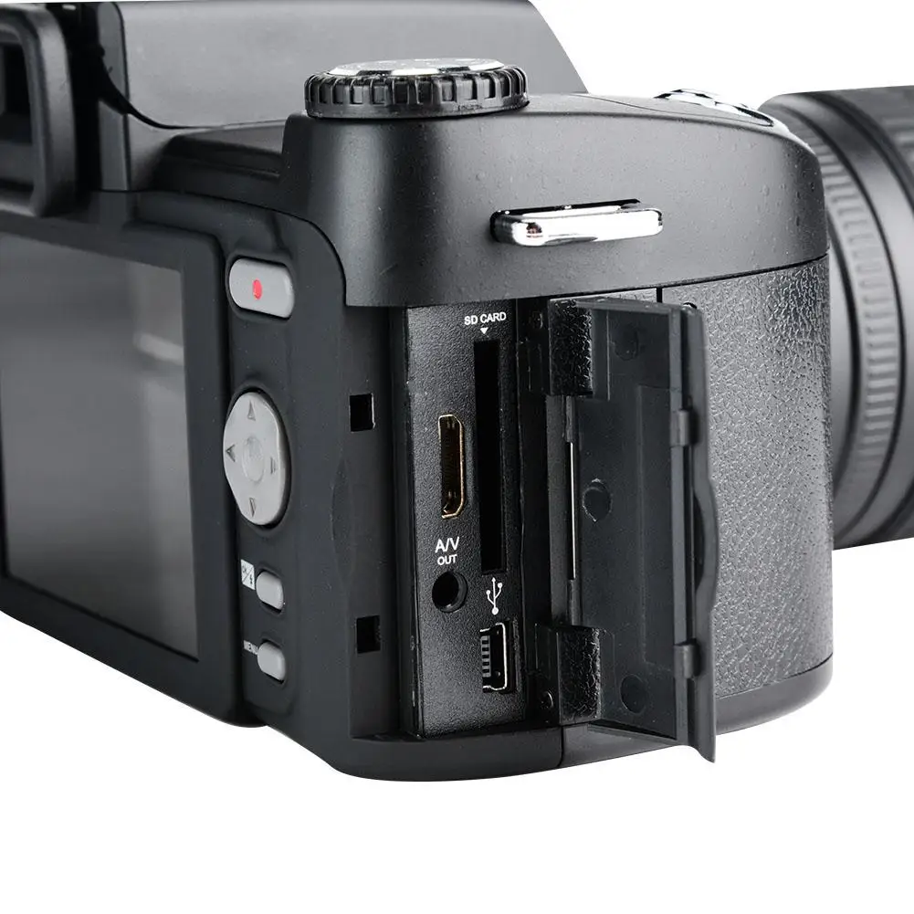 33MP HD D7300 Цифровая видеокамера широкоугольный объектив+ 24X телеобъектив+ светодиодный штатив новая распродажа