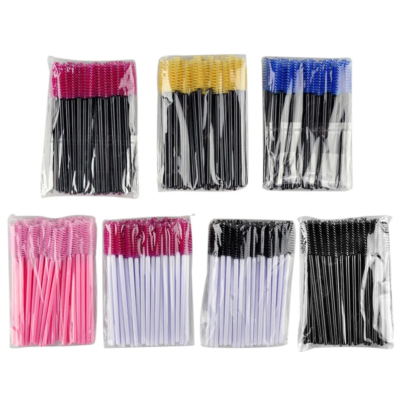 Синтетические одноразовые щеточки для макияжа 50 шт. с тушью ресниц аппликатор