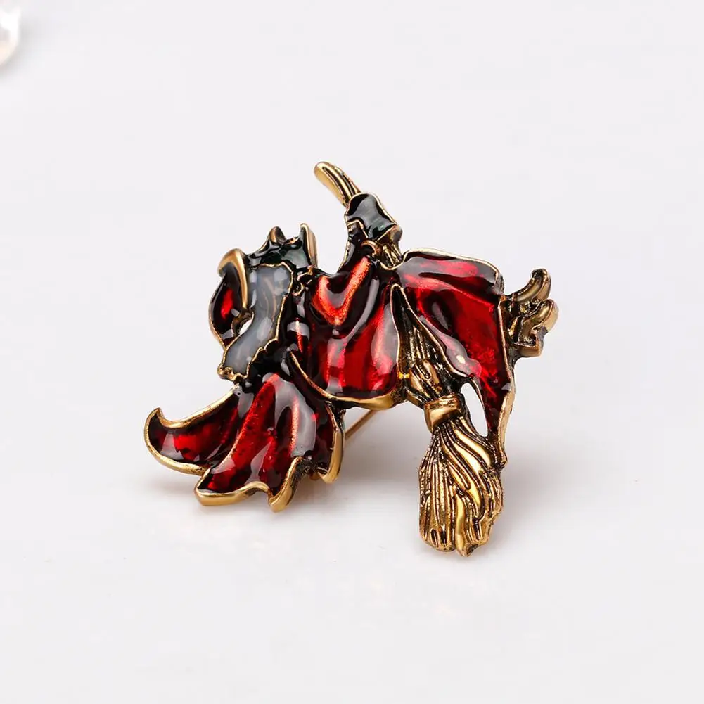 Модные Счастливого Хэллоуина Швабра Броши ведьмы High-end брошка для женщин |