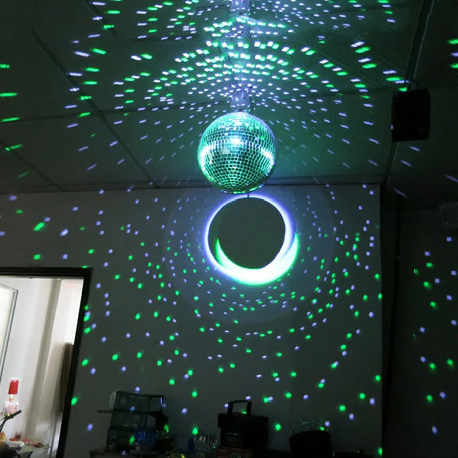 Вращающийся стеклянный зеркальный шаровой двигатель BEIAIDI DIA25 см 30 RGB луч Pinspot