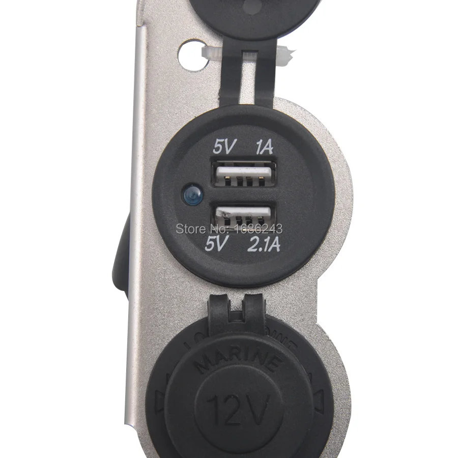 Двойной USB зарядное устройство прикуриватель адаптер мотоцикл в сборе BCL