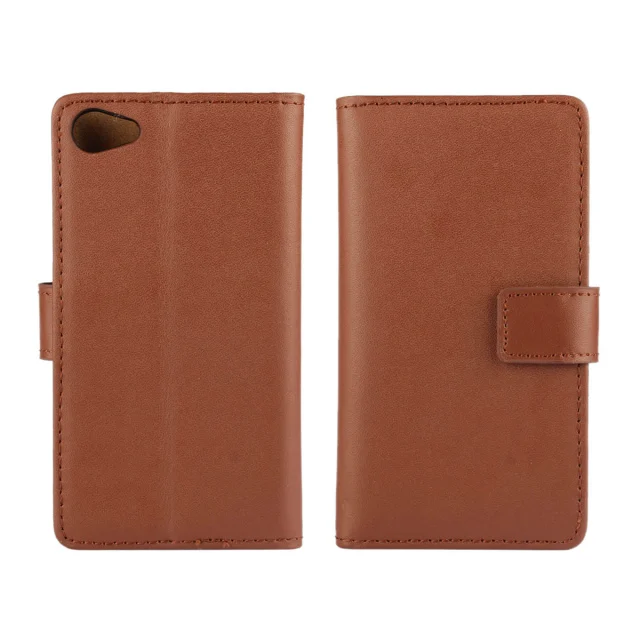 Брендовый Магнитный смарт-чехол из натуральной кожи для Sony Xperia Z5 Compact Mini E5803 E5823