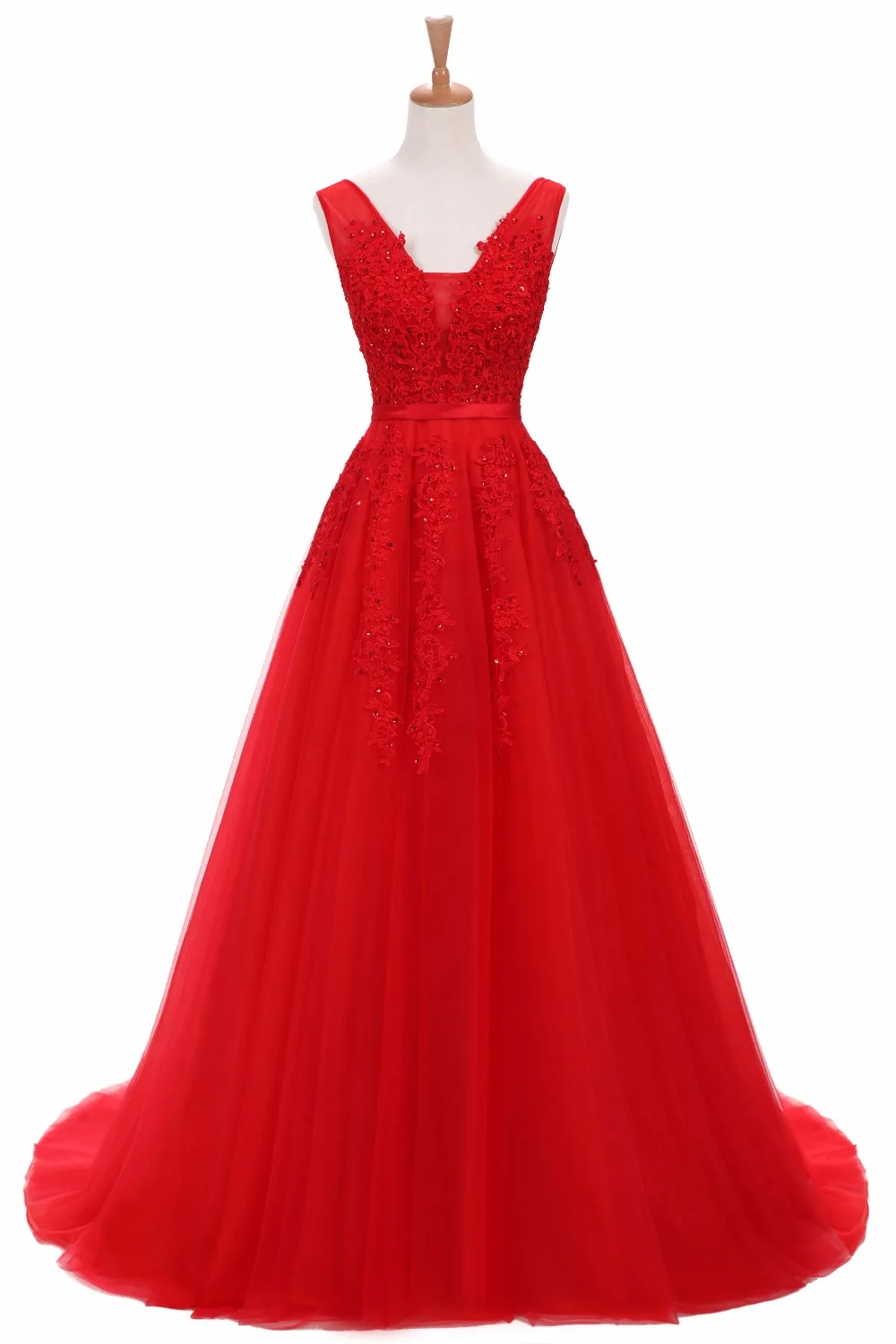 Vestidos de festa вечернее платье Robe De Soiree v-образный вырез с кружевной аппликацией Длинные вечерние платья из тюля розовый темно-синий