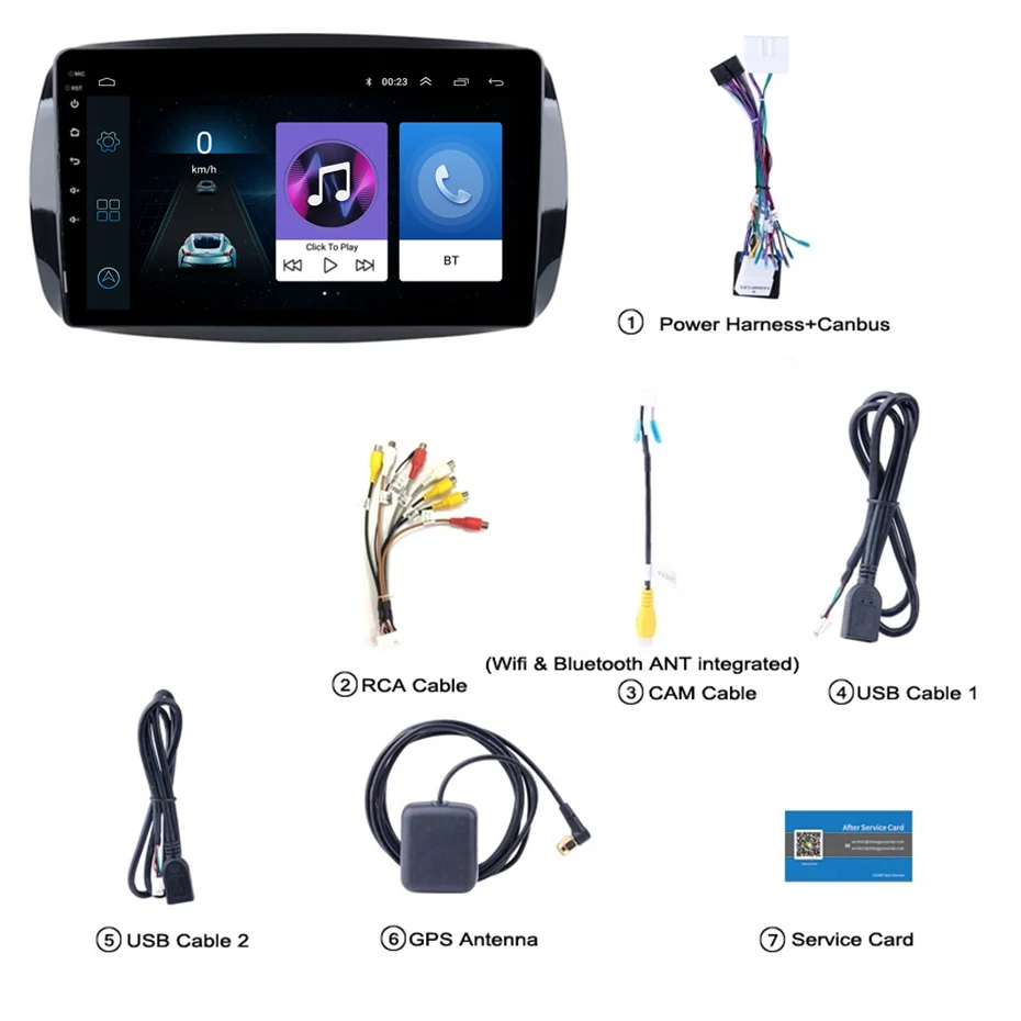 9 дюймовый 2.5D IPS закаленный HD мультисенсорный экран Android 8 1 NAVI для Mercedes Benz Smart Fortwo 2016