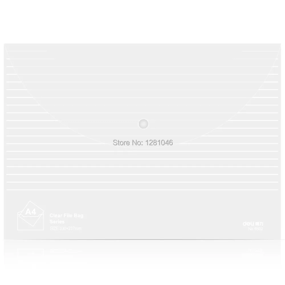 LifeMaster Deli Clear File Bag Elastic Closure Folder 4pcs/lot A4 Size document bag school and office supplies 5502 | Канцтовары для