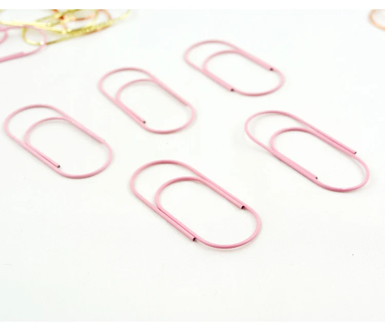 pink 25pcs DooBetty завод питания 25 шт/12 шт 50x20 мм большие размеры бумаги clips7 цветов большой широкий бумаги клипы на продвижение - Цвет: pink 25pcs