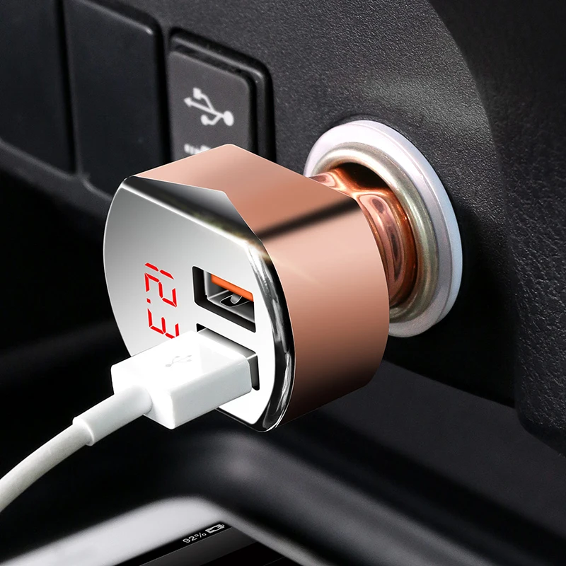 Розетка для автомобильного прикуривателя Vacarx двойное зарядное устройство USB с