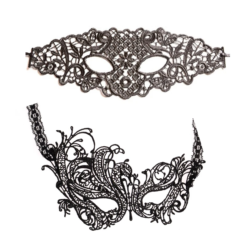 2pcs Style 10 Сексуальные вечерние костюмы для косплея, сексуальное женское нижнее белье, эротическое сексуальное женское нижнее белье, Черная кружевная маска, 1/2 шт - Цвет: 2pcs Style 10