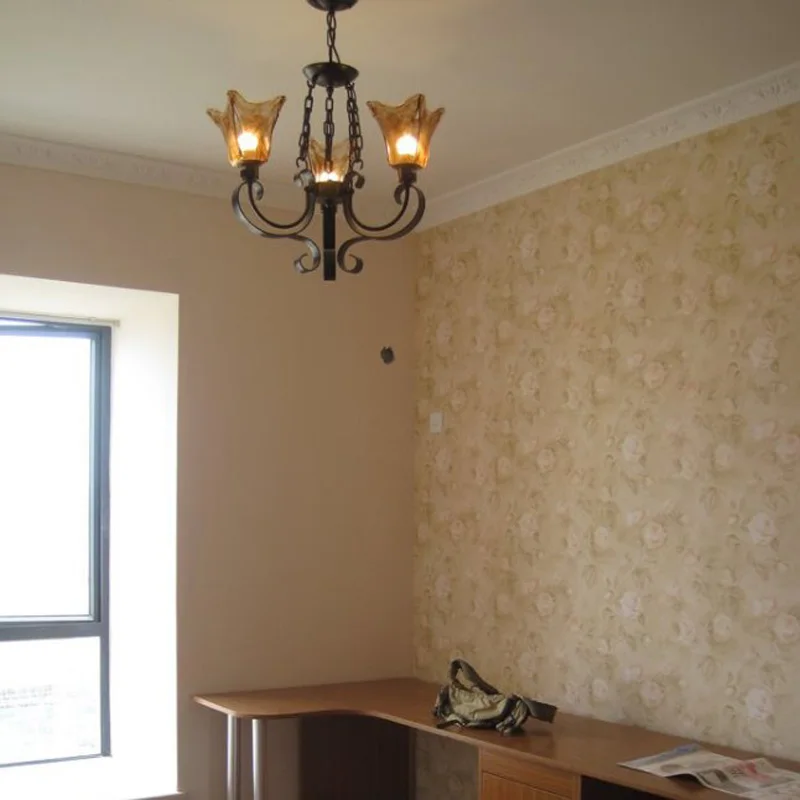 Винтажный стеклянный подвесной светильник с подвеской на лестничной цепочке для