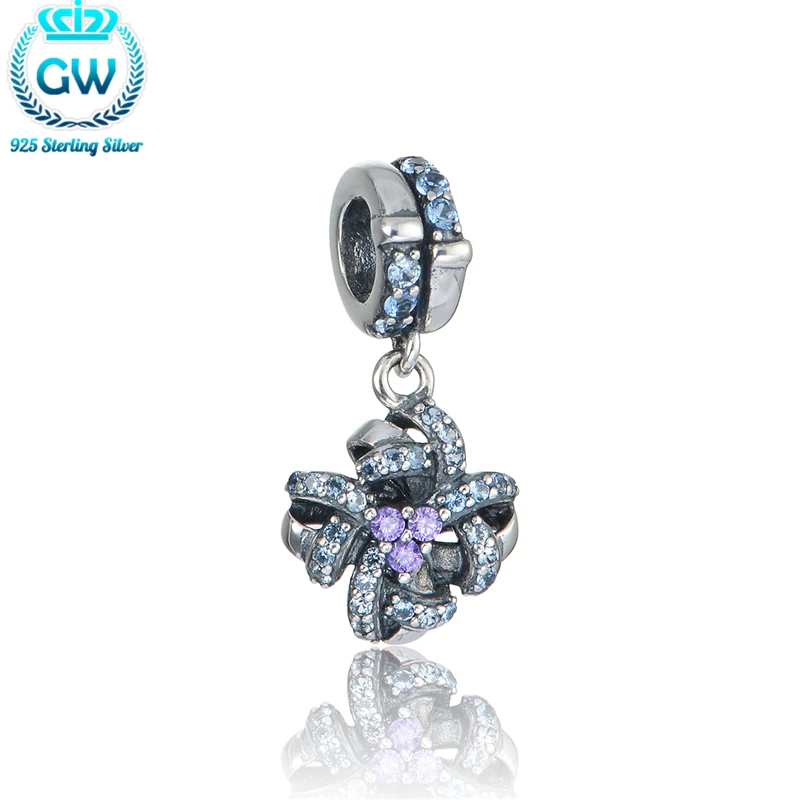 925 пробы серебро синий зеленый Шарм проложить светильник синие бусы подарок на