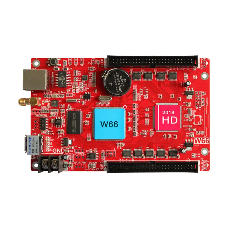 Huidu HD W66 2*50 Pin 2048*512 Wi Fi Ethernet USB порт Одноцветный и двухцветный полноцветный
