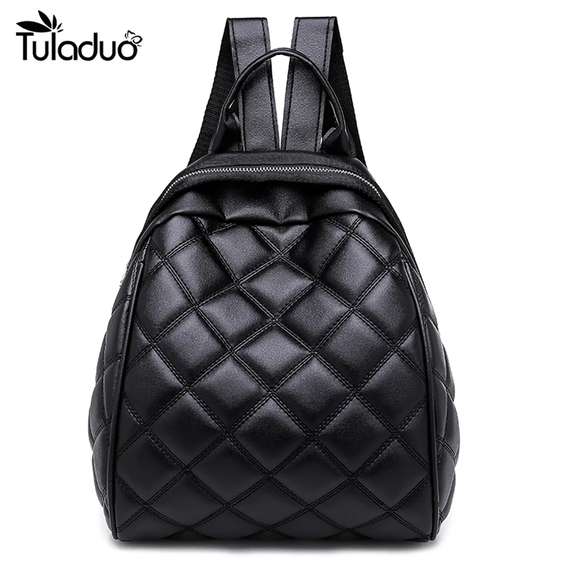 2020 высококачественный Женский рюкзак с рисунком в виде ромбовидной решетки
