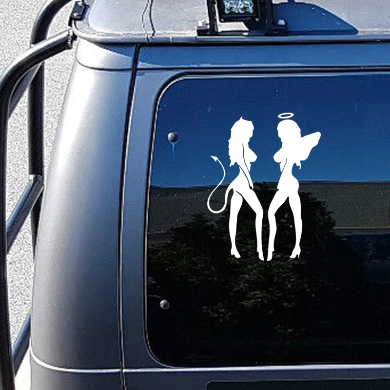 

Hot Sale Car Stying Cool Graphics Angel Devil Sexy Girls Car Window Vinyl Decal Sticker Car Accessories Jdm