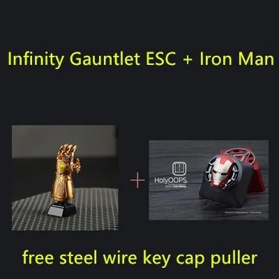 Holioops Высококачественная Заказная клавишная крышка для Marvel Thanos Infinity Gauntlet механическая клавиатура Enter ESC Key cap произведение искусства - Цвет: model 4