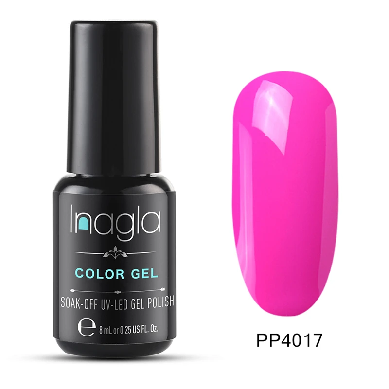 PP4017 Inagla Гель-лак 8 mlфиолетовая серия 24 цвета лак для ногтей Гель-лак для нейл-арта замочить от Vernis стойкий Цветной Гель-лак для ногтей - Цвет: PP4017