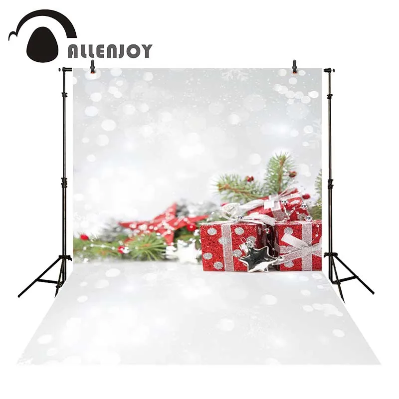Allenjoy фон для фотосъемки Рождественская белая Снежинка размытые подарки Звезды