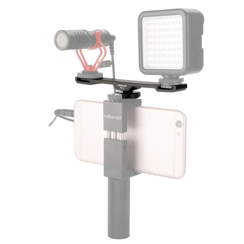 

Ulanzi PT-2 Dual Bracket for DV DSLR Camera Smartphone Mic LED Light with Hot Shoe Mount