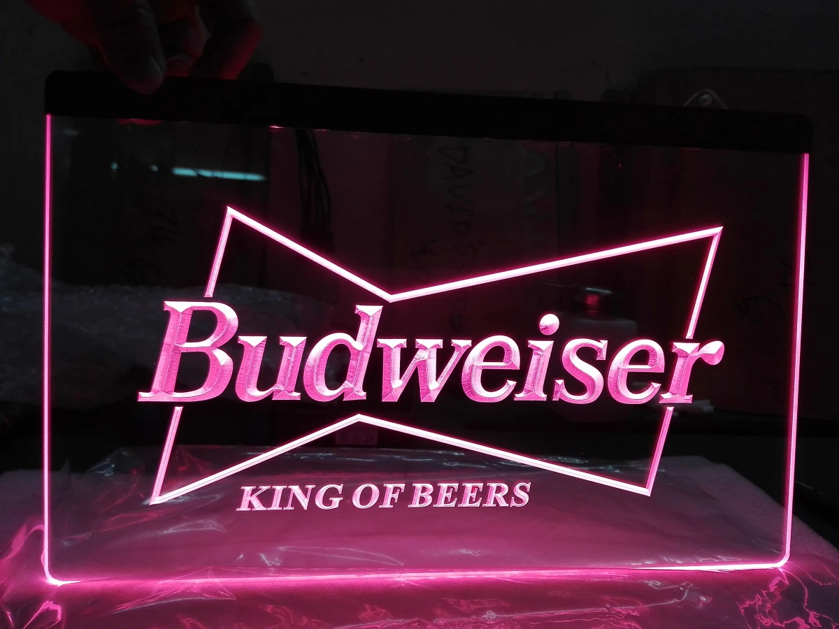 LE009 Budweiser Король пивной бар Паб Клуб светодиодный неоновый светильник знак|sign