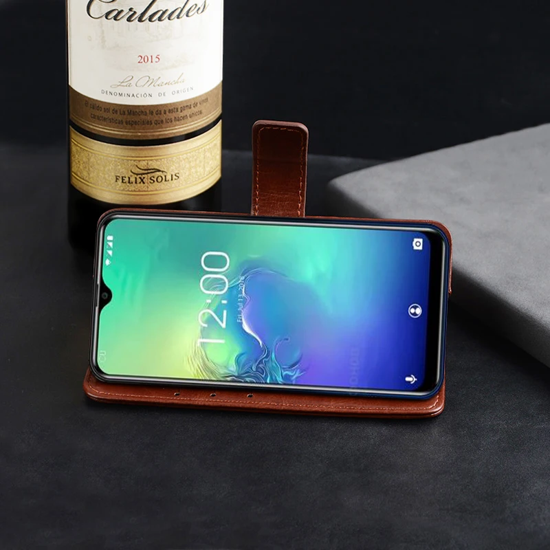 Кожаный флип-чехол для Oukitel C15 Pro чехол из искусственной кожи защитный телефона с
