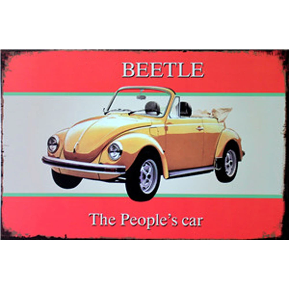 Автомобильная металлическая пластина с винтажным рисунком оловянные знаки