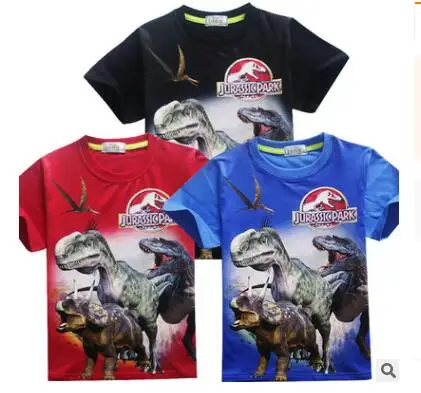 Футболки для мальчиков и девочек летние хлопковые футболки с принтом динозавра для подростков детская одежда топы с короткими рукавами, футболки для детей 4, 6, 8, 11, 12 лет