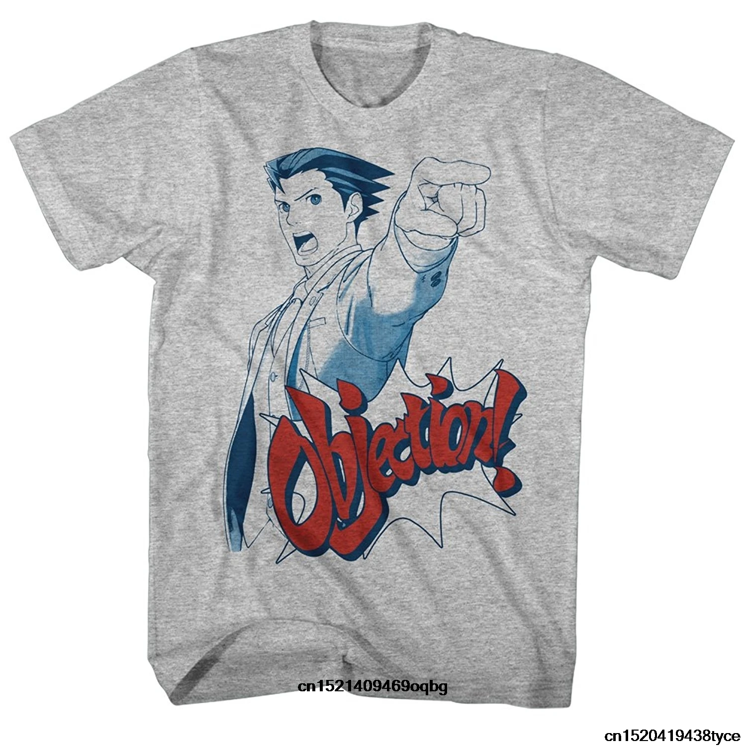 Summer Tops Tees T Shirt Ace Attorney Defense Courtroom Trial Video Game Objection Adult T-Shirt Tee Funny O-Neck Tshirt | Мужская