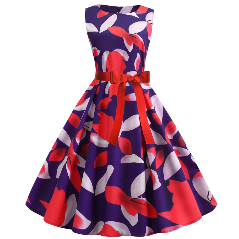 Женское вечернее платье с цветочным принтом JAYCOSIN повседневное бальное и бантом